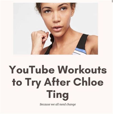 chloe you tube|chloe ting workout videos.